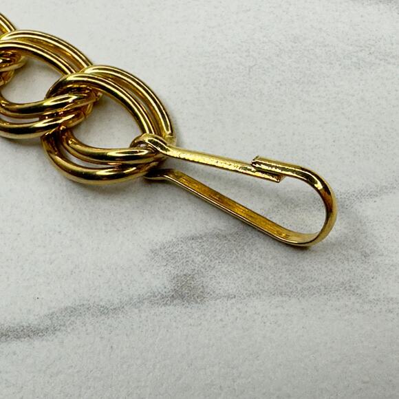 Gold Tone Chain Belt Tassel Charm Y2K Festival Style Extra Small/Small ✨ - Picture 2 of 11